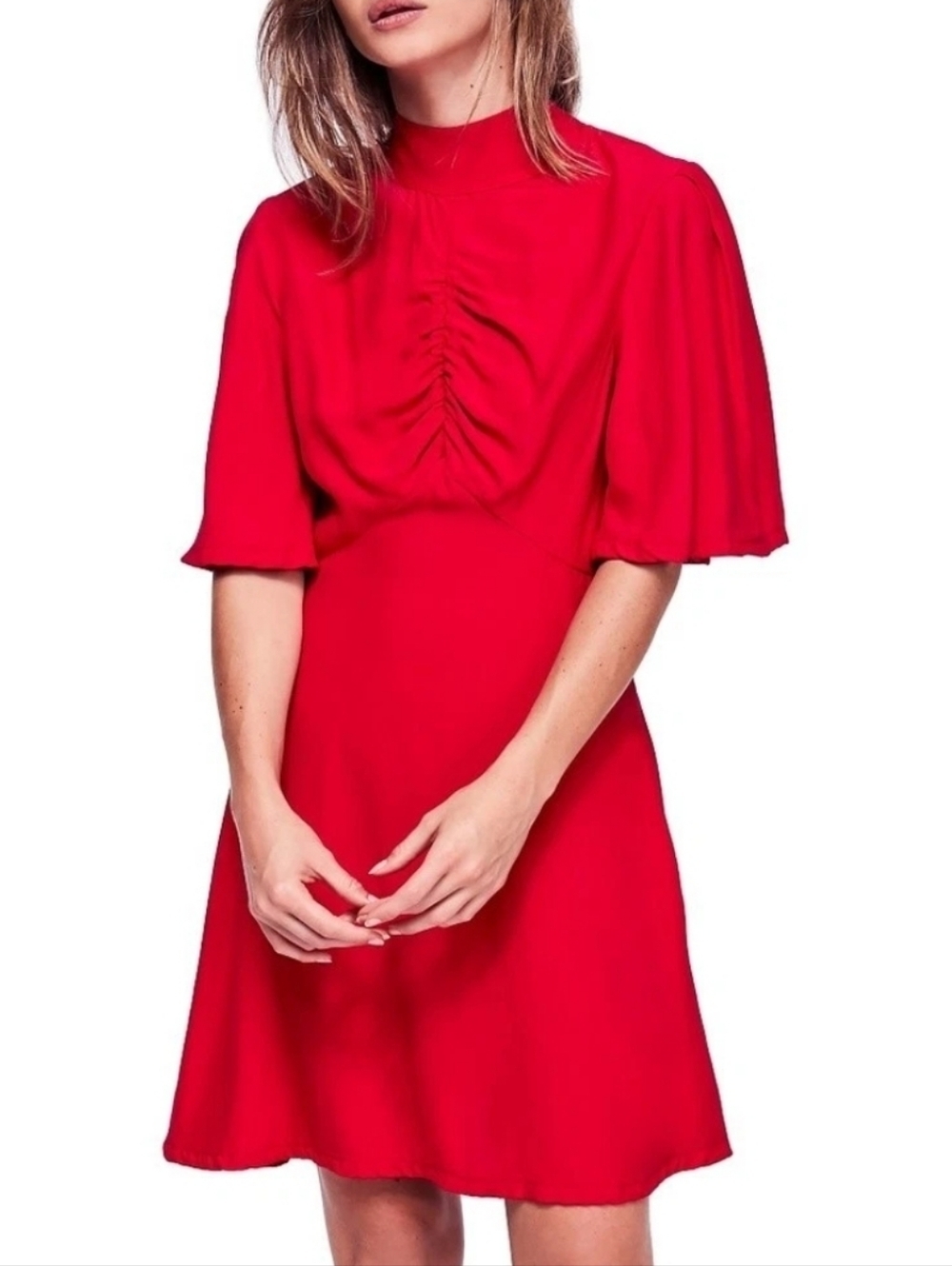 Free People Be My Baby Button Back Mini Dress